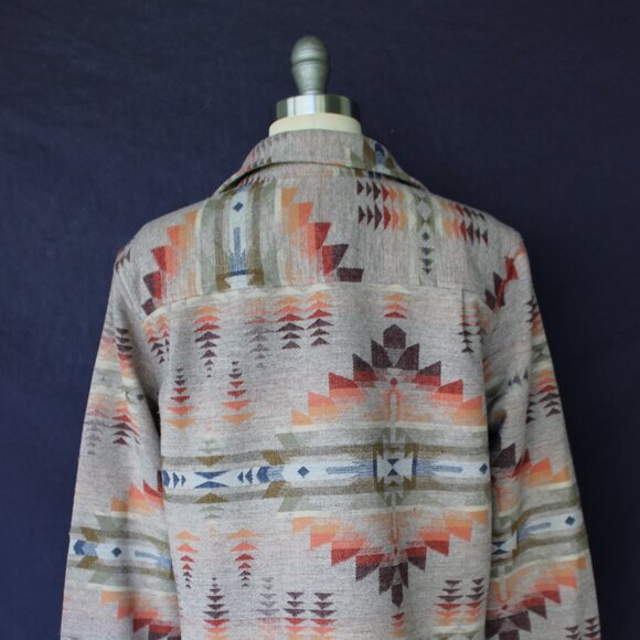 Pendleton jacquard Wool Shacket Board shirt Aztec Southwestern tunic Jacket XL - Picture 12 of 13